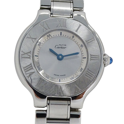 Cartier カルティエ マスト21 ヴァンティアン SM W10109T2 レディース 腕時計 クオーツ QZ ステンレス 磨き済み 【中古】