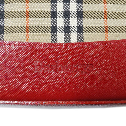 Burberrys バーバリーズ リュック ベージュ レッド キャンバス レディース 【中古】