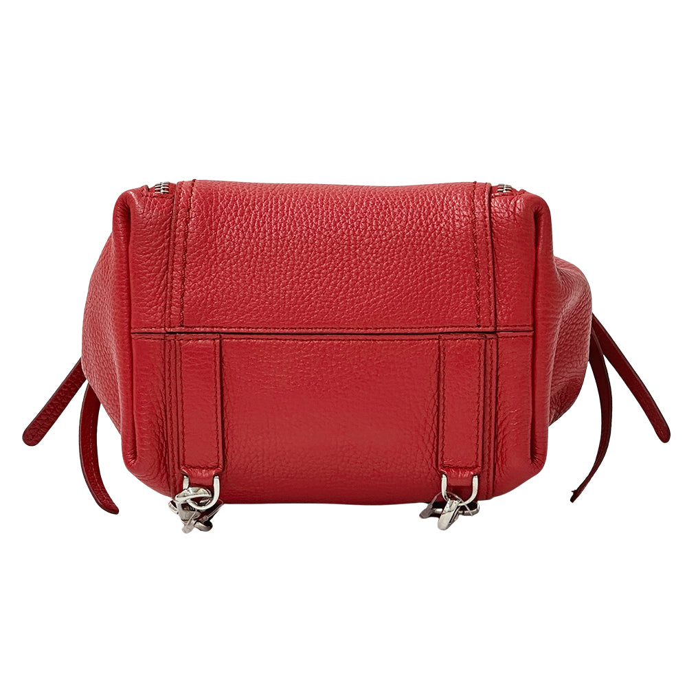 TOD’S トッズ リュック 2way ダブルT レッド レザー レディース 【中古】
