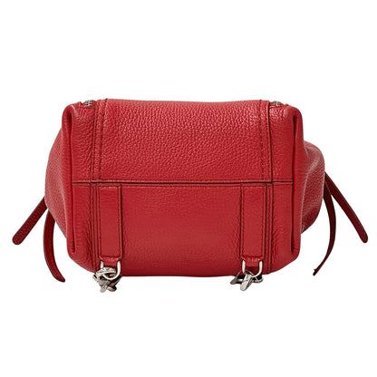 TOD’S トッズ リュック 2way ダブルT レッド レザー レディース 【中古】