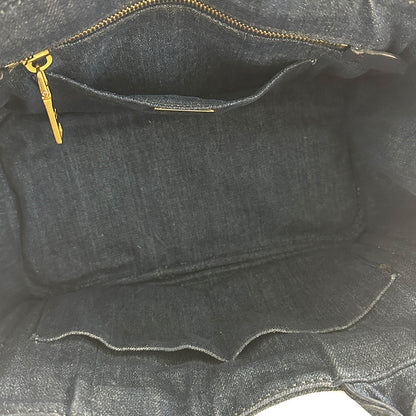 PRADA プラダ カナパ ミニ インディゴ 2wayバッグ デニム B2439G デニム レディース 【中古】