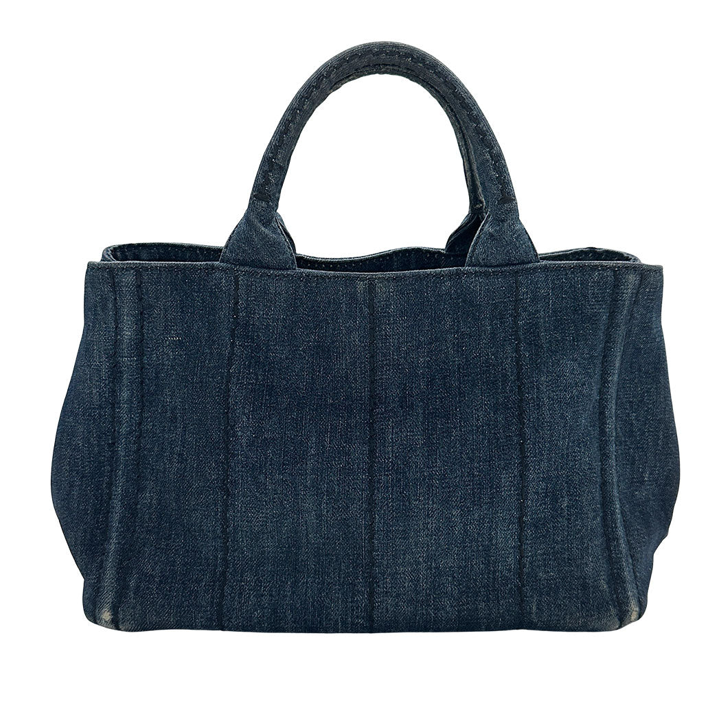 PRADA プラダ カナパ ミニ インディゴ 2wayバッグ デニム B2439G デニム レディース 【中古】