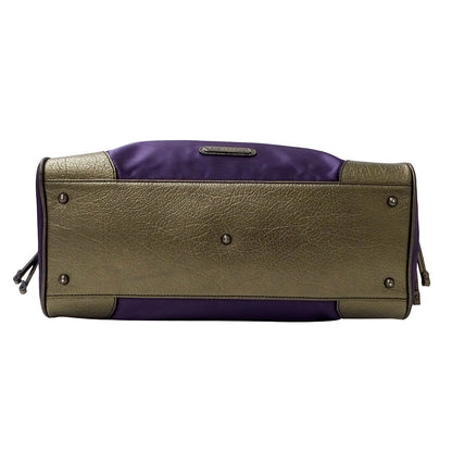 BURBERRY バーバリー トートバッグ パープル ブロンズ ナイロン レディース 【中古】
