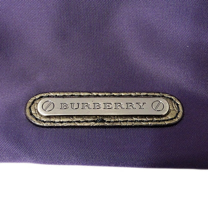 BURBERRY バーバリー トートバッグ パープル ブロンズ ナイロン レディース 【中古】