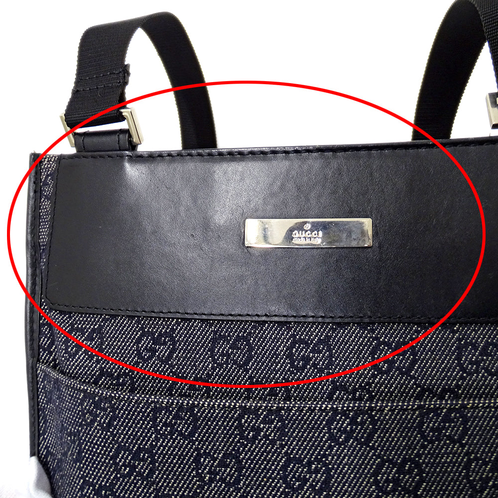 GUCCI グッチ ショルダーバッグ GGデニム ネイビー 27639 レディース 【中古】