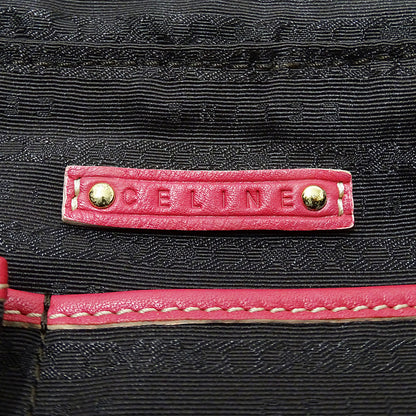 CELINE セリーヌ ショルダーバッグ ベージュ ピンク キャンバス レディース 【中古】