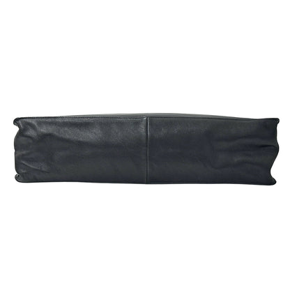 CHANEL シャネル トートバッグ ブラック シルバー金具 カーフ レディース 【中古】