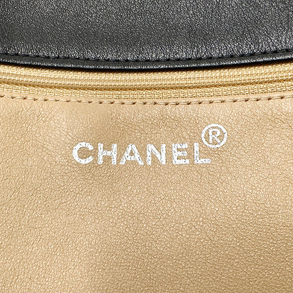 CHANEL シャネル トートバッグ ブラック シルバー金具 カーフ レディース 【中古】