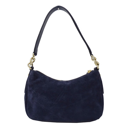 JIMMY CHOO ジミーチュウ ショルダーバッグ ネイビー 紺 レザー レディース 【中古】