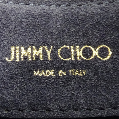 JIMMY CHOO ジミーチュウ ショルダーバッグ ネイビー 紺 レザー レディース 【中古】