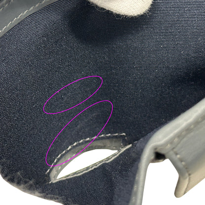 Dior ディオール 二つ折り財布 オブリーク サドル グレー ジャガード レザー レディース 【中古】