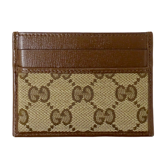 GUCCI グッチ バレンシアガ BALENCIAGA コラボ カードケース ブラウン ベージュ 681709 GGキャンバス レディース メンズ 【中古】