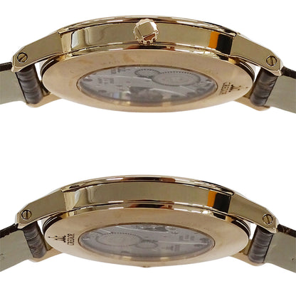 SEIKO セイコー クレドール 6898-00D0 GBBE980 メンズ 腕時計 スモールセコンド 手巻き 18KT PG レザー 磨き済み【中古】