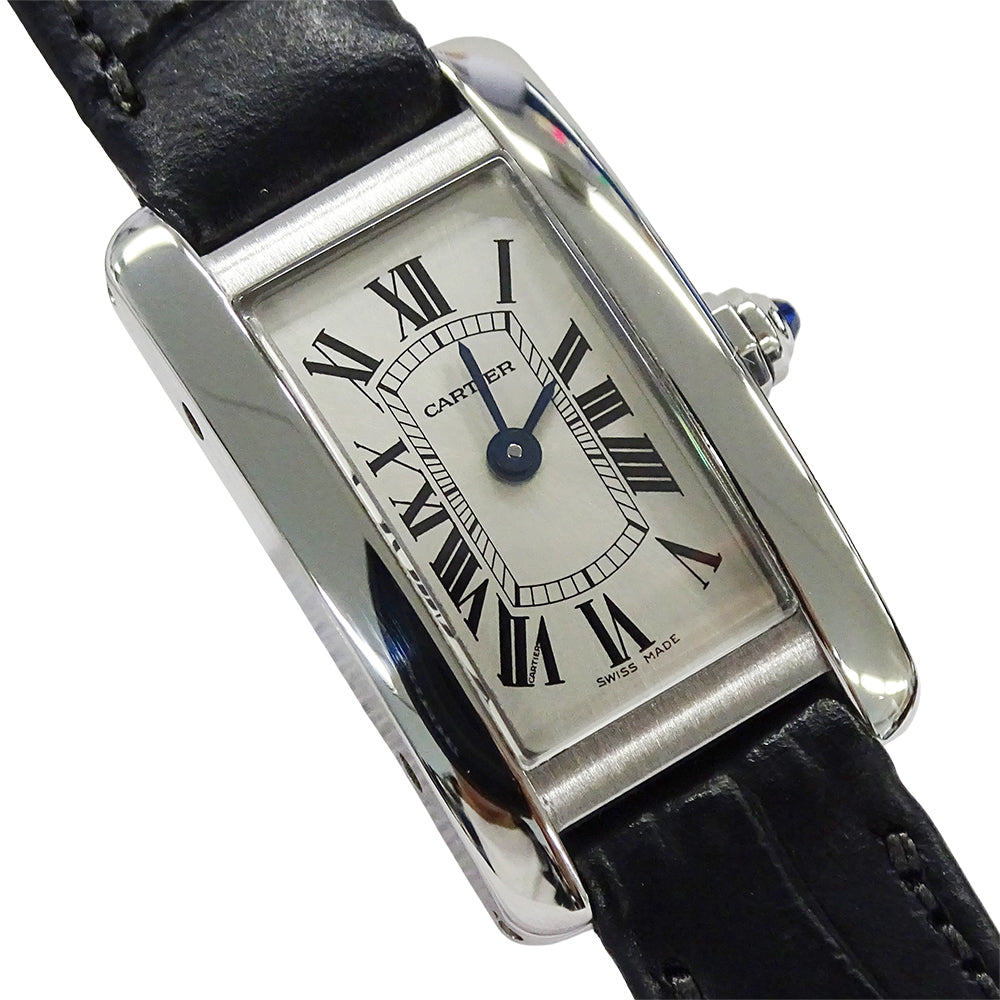 Cartier カルティエ タンクアメリカン ミニ WSTA0032 レディース 腕時計 クオーツ SS 磨き済み【中古】