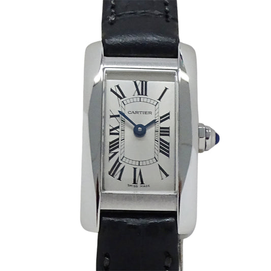 Cartier カルティエ タンクアメリカン ミニ WSTA0032 レディース 腕時計 クオーツ SS 磨き済み【中古】