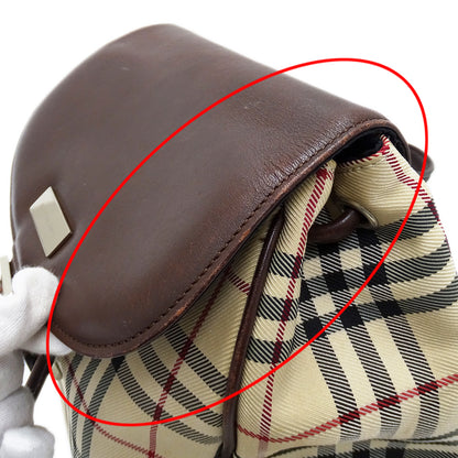 BURBERRY バーバリー リュック ベージュ ブラウン キャンバス レディース 【中古】