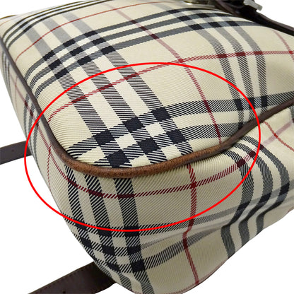 BURBERRY バーバリー リュック ベージュ ブラウン キャンバス レディース 【中古】