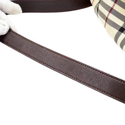 BURBERRY バーバリー リュック ベージュ ブラウン キャンバス レディース 【中古】
