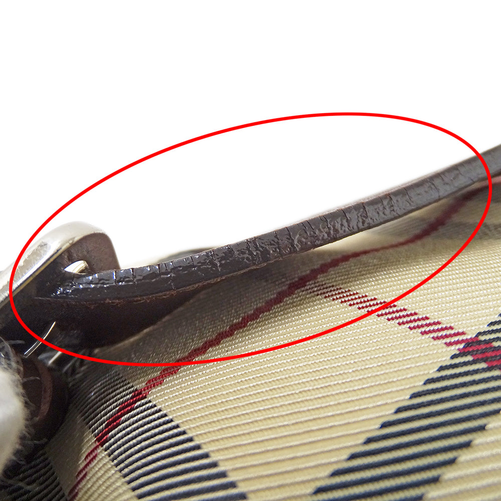 BURBERRY バーバリー リュック ベージュ ブラウン キャンバス レディース 【中古】