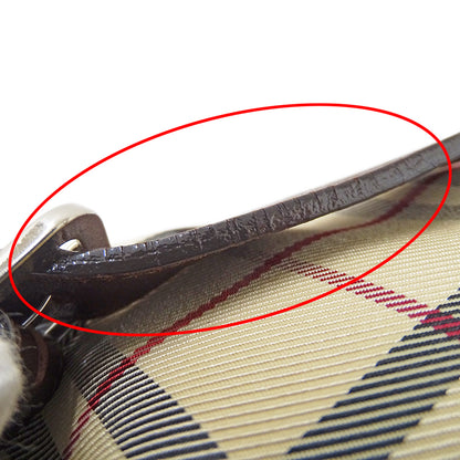 BURBERRY バーバリー リュック ベージュ ブラウン キャンバス レディース 【中古】
