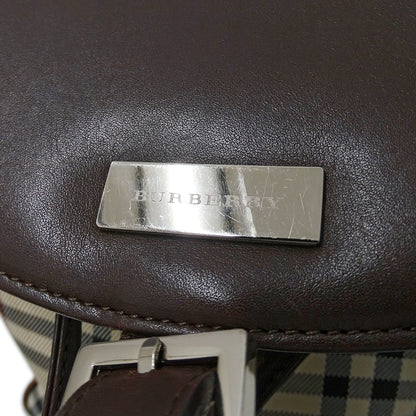 BURBERRY バーバリー リュック ベージュ ブラウン キャンバス レディース 【中古】