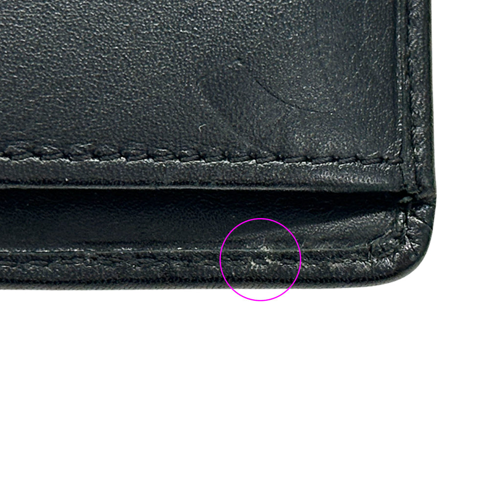 CHANEL シャネル 長財布 カンボン ブラック ラムスキン レディース 【中古】