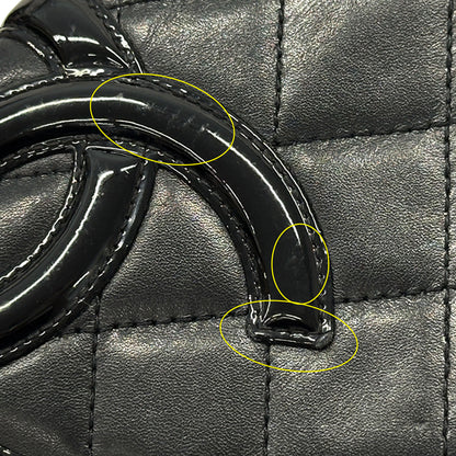CHANEL シャネル 長財布 カンボン ブラック ラムスキン レディース 【中古】