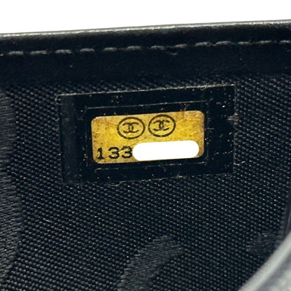 CHANEL シャネル 長財布 カンボン ブラック ラムスキン レディース 【中古】