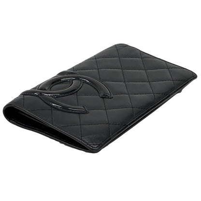 CHANEL シャネル 長財布 カンボン ブラック ラムスキン レディース 【中古】