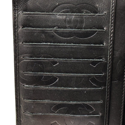 CHANEL シャネル 長財布 カンボン ブラック ラムスキン レディース 【中古】