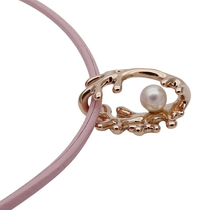 MIKIMOTO ミキモト ネックレス K18PG パール ピンクゴールド 珊瑚モチーフ 110周年記念 レディース 【中古】