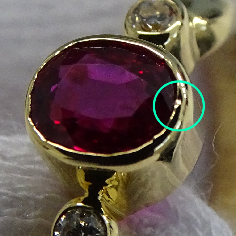 TASAKI タサキ リング 指輪 K18YG ルビー R0.55 ダイヤモンド D0.06 ゴールド 約10号 レディース 磨き済み 【中古】
