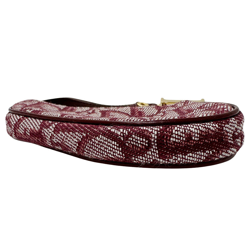 Dior ディオール サドル コインケース トロッター レッド キャンバス レディース 【中古】