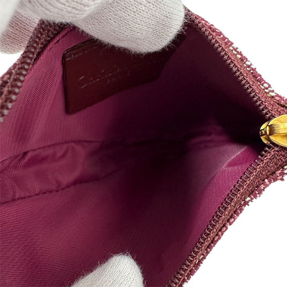 Dior ディオール サドル コインケース トロッター レッド キャンバス レディース 【中古】