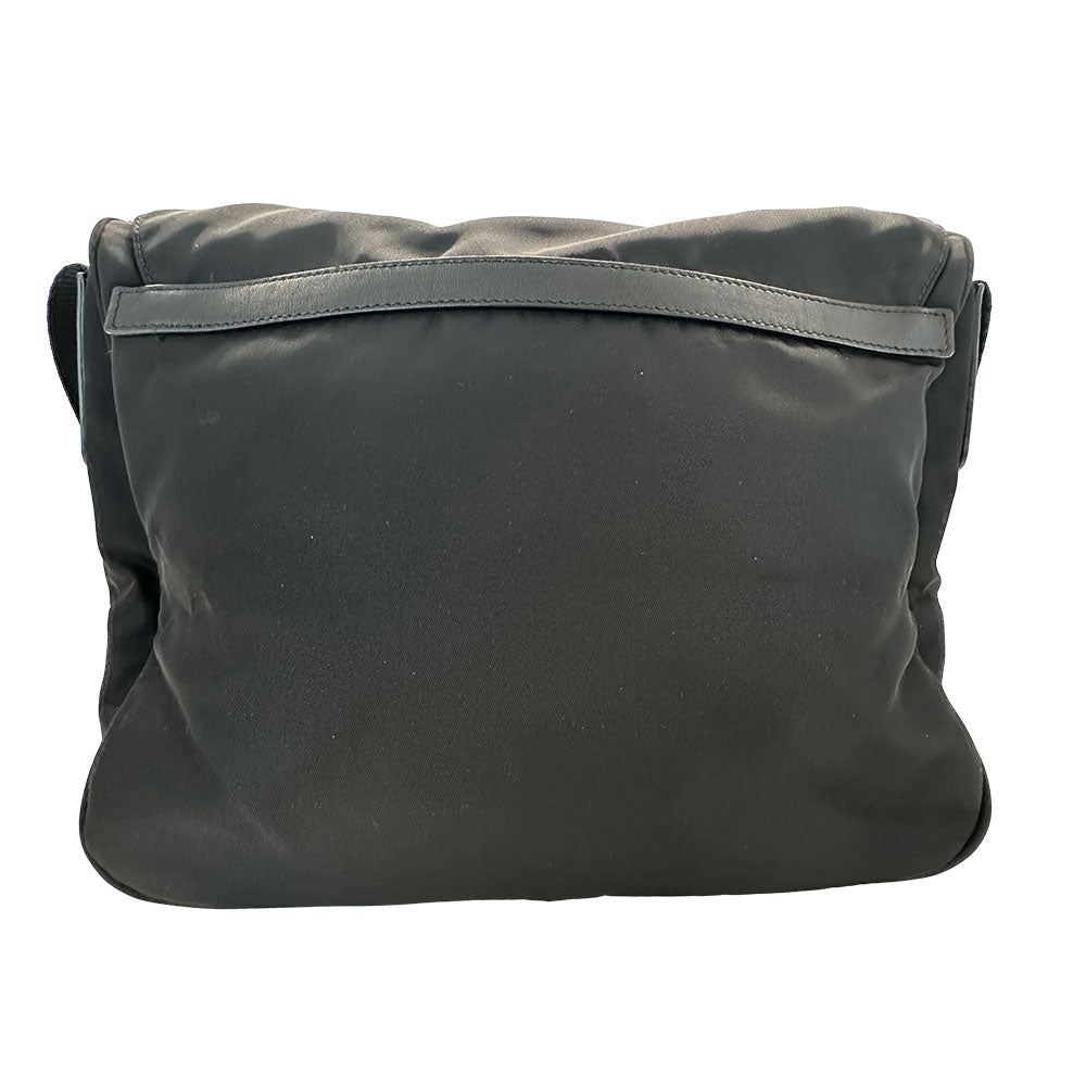 PRADA プラダ ショルダーバッグ ブラック ナイロン メンズ 【中古】