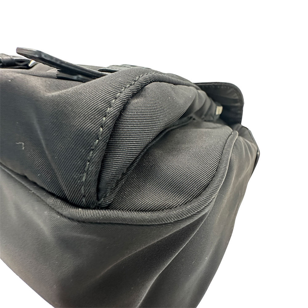 PRADA プラダ ショルダーバッグ ブラック ナイロン メンズ 【中古】