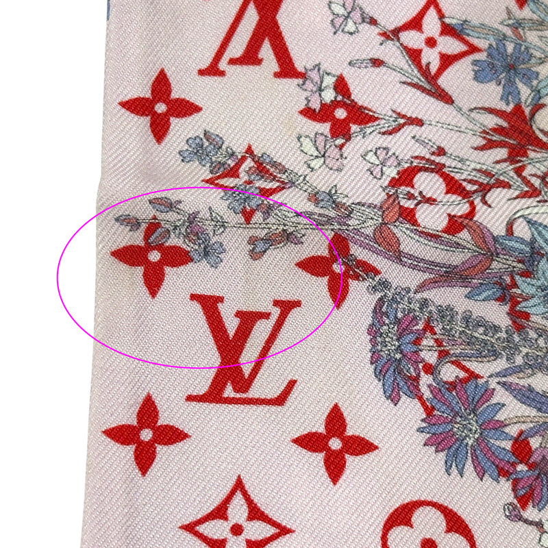 LOUIS VUITTON ルイ・ヴィトン バンドー・ヴィニットイット ブラッシュ モノグラム スカーフ ピンク M76101 限定コレクション シルク レディース 【中古】