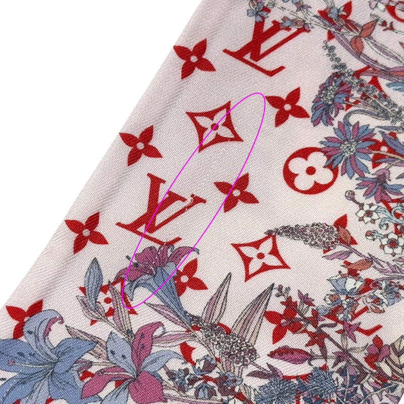 LOUIS VUITTON ルイ・ヴィトン バンドー・ヴィニットイット ブラッシュ モノグラム スカーフ ピンク M76101 限定コレクション シルク レディース 【中古】