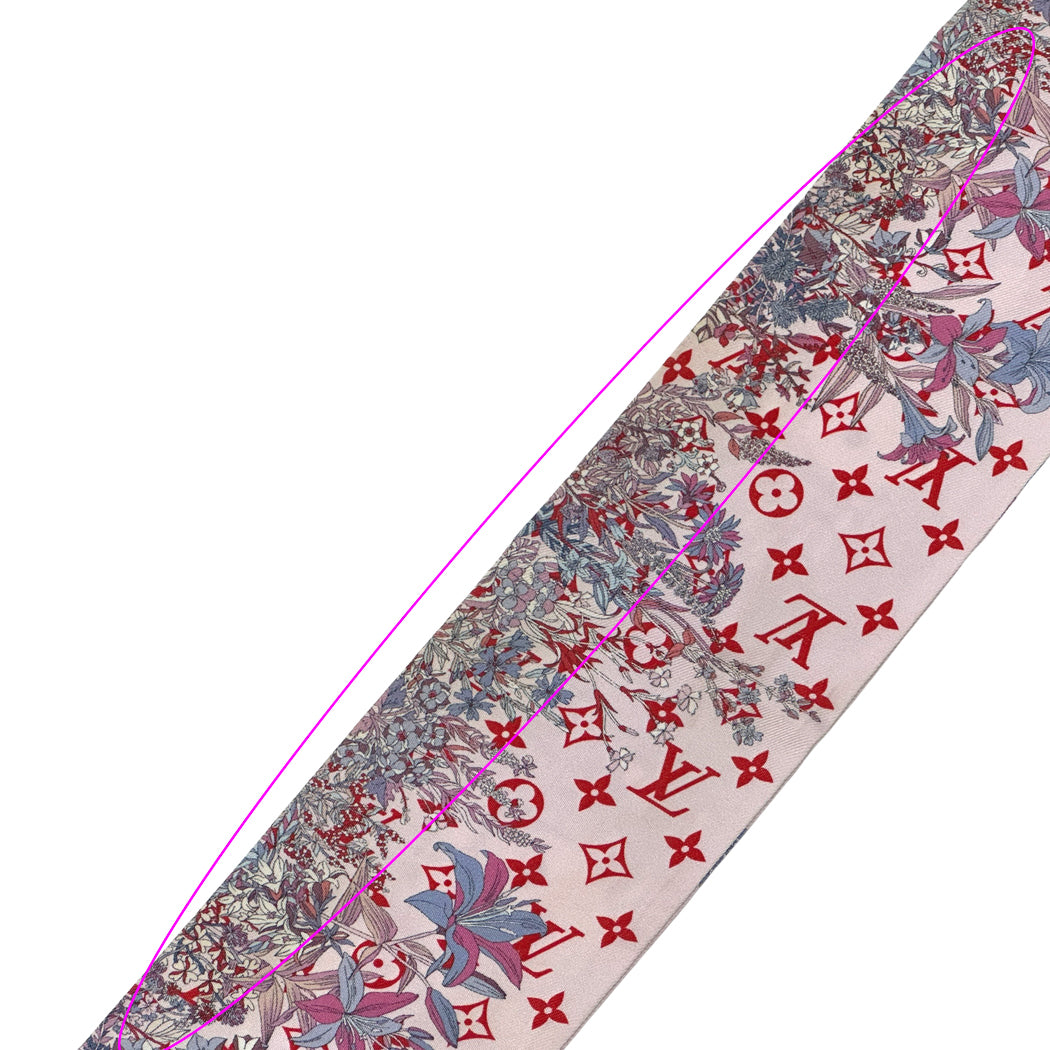 LOUIS VUITTON ルイ・ヴィトン バンドー・ヴィニットイット ブラッシュ モノグラム スカーフ ピンク M76101 限定コレクション シルク レディース 【中古】