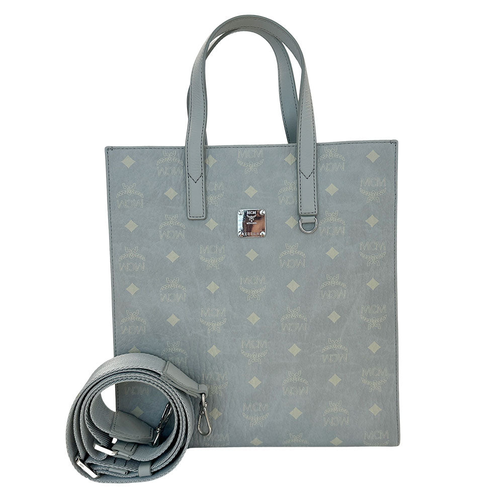エム・シー・エム MCM 2wayバッグ ヴィセトス グレー PVC レディース 【中古】