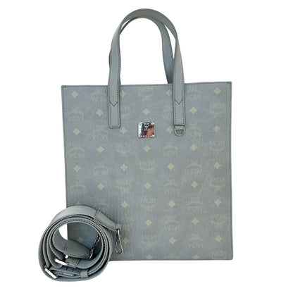 エム・シー・エム MCM 2wayバッグ ヴィセトス グレー PVC レディース 【中古】