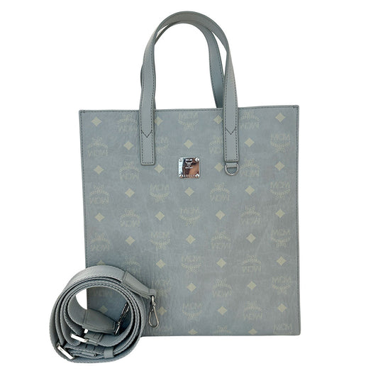 エム・シー・エム MCM 2wayバッグ ヴィセトス グレー PVC レディース 【中古】