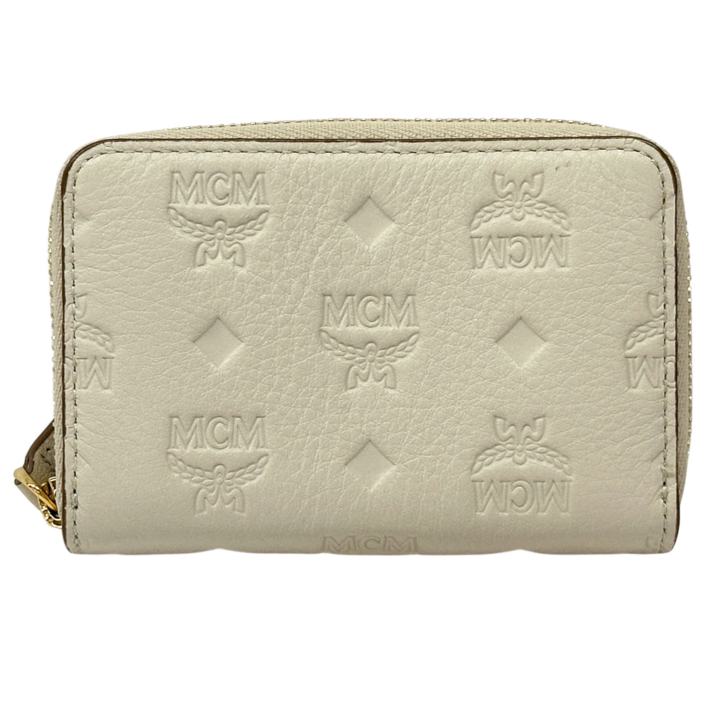 エム・シー・エム MCM カードケース ヴィセトス ホワイト レザー レディース メンズ 【中古】