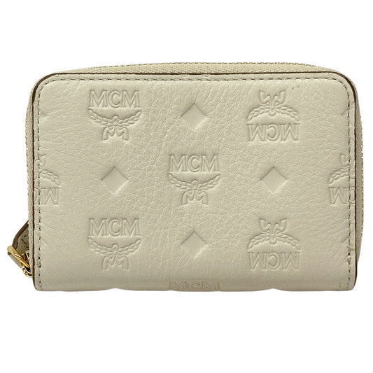 エム・シー・エム MCM カードケース ヴィセトス ホワイト レザー レディース メンズ 【中古】