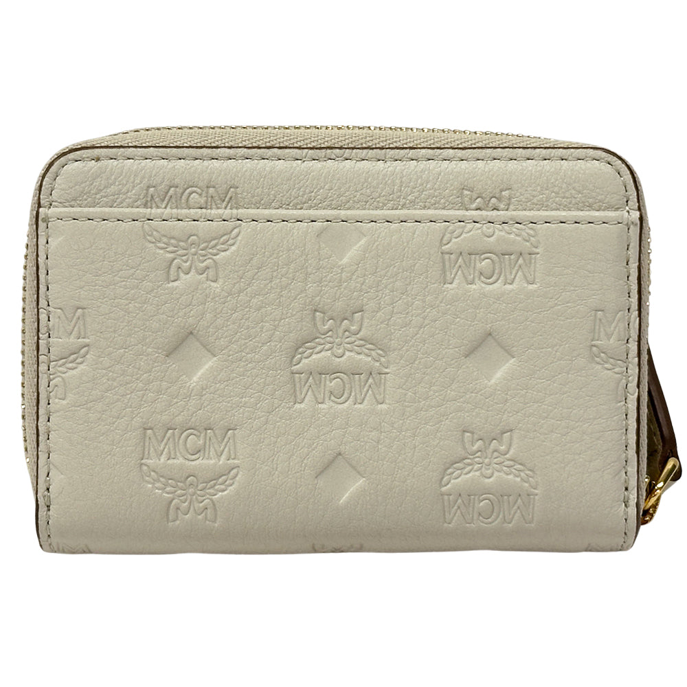 エム・シー・エム MCM カードケース ヴィセトス ホワイト レザー レディース メンズ 【中古】