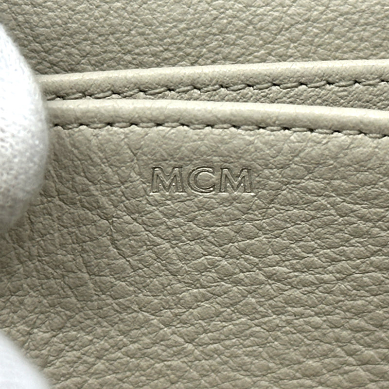エム・シー・エム MCM カードケース ヴィセトス ホワイト レザー レディース メンズ 【中古】