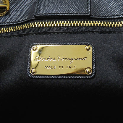 Ferragamo フェラガモ 2wayバッグ ヴァラリボン ブラック レザー レディース 【中古】