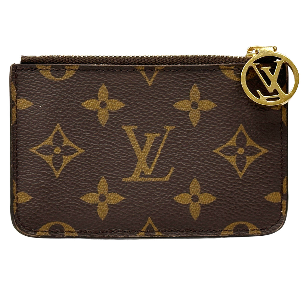 LOUIS VUITTON ルイ・ヴィトン コインカード･ホルダー カードケース モノグラム アプリコット オレンジ ブラウン M83603 メンズ レディース 【中古】