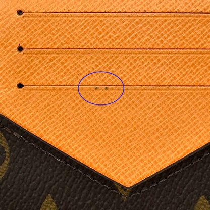 LOUIS VUITTON ルイ・ヴィトン コインカード･ホルダー カードケース モノグラム アプリコット オレンジ ブラウン M83603 メンズ レディース 【中古】