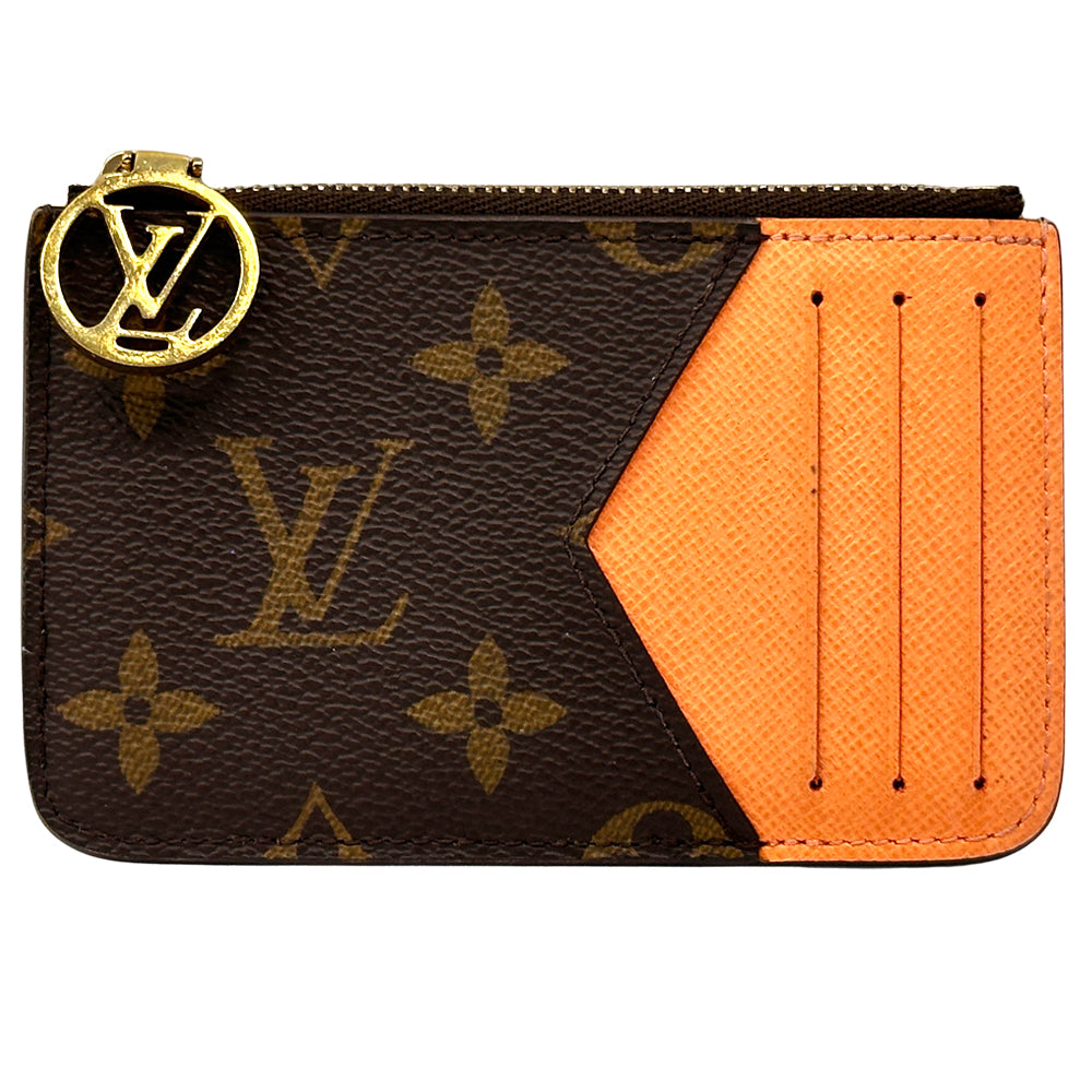 LOUIS VUITTON ルイ・ヴィトン コインカード･ホルダー カードケース モノグラム アプリコット オレンジ ブラウン M83603 メンズ レディース 【中古】